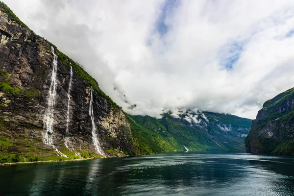 Stock image The Seven Sisters waterfall in Geiranger, Norway ( 7 Sisters Wat