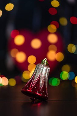 Noel süsü ve süsleri. Mavili Noel kompozisyonu