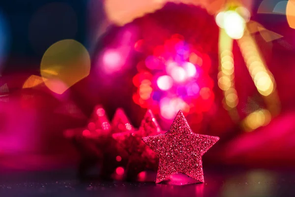 Decoração de Natal e ornamentos. Composição de Natal em blu — Fotografia de Stock