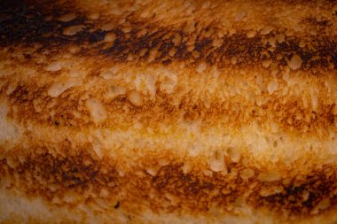 Izgara ekmeğin fotoğrafını kapat..