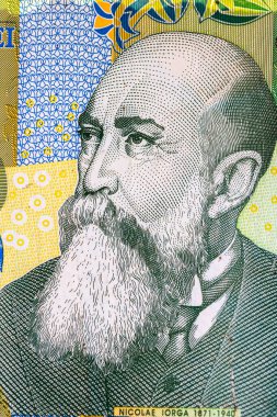 Ley banknotlarının detaylarına özen göster. Romanya lei banknotlarının makro detaylarını kapatın, 1 leu izole edilmiş. Dünya para kavramı, enflasyon ve ekonomi kavramı