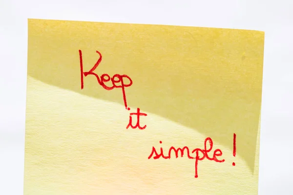 Keep Simple Handwriting Text Close Isolated Yellow Paper Copy Space — Stock Photo, Image