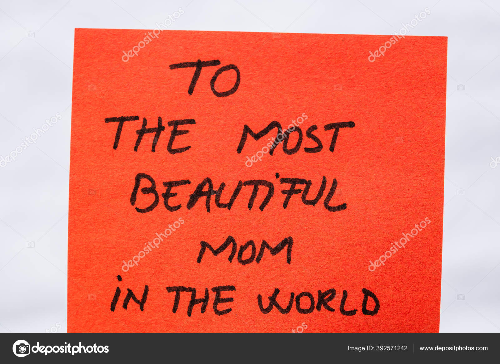 Für Die Schönste Mutter Der Welt Handschriftlicher Text Aus Nächster