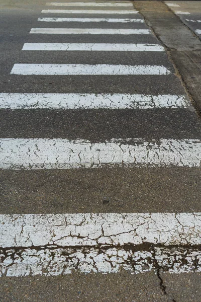 Empty Pedestrian Crossing Crosswalk Road Isolated — Stock Photo, Image