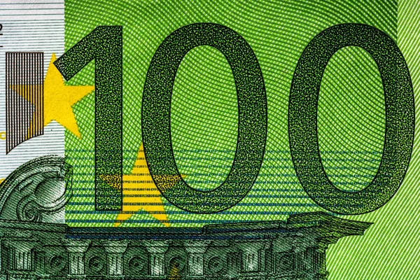 Selektiver Fokus Auf Die Details Der Euro Banknoten Makrodetails Von — Stockfoto