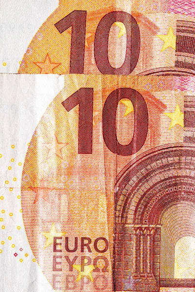 Eurobankjegyek Részleteire Való Szelektív Összpontosítás Zárják Eurós Izolált Pénzbankjegyek Makroszintű — Stock Fotó