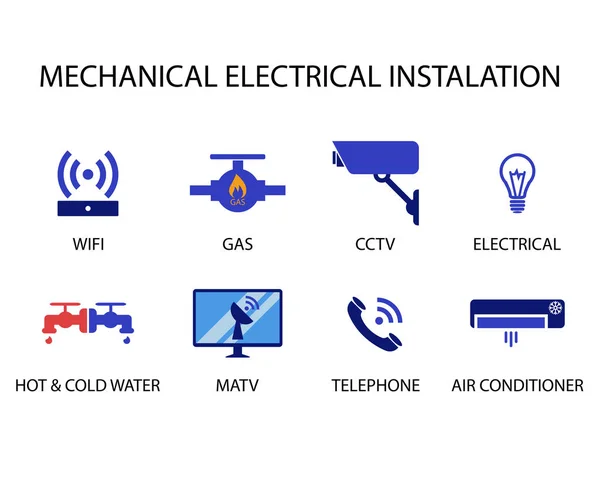 Ikone Der Technischen Installation — Stockvektor