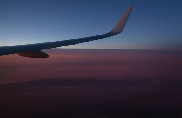 Vista Terra Uma Janela Avião Uma Altura 000 Metros Acima — Fotografia de Stock