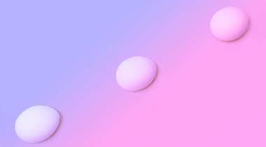 çapraz bir izole arka plan Paskalya tatil kavramı üzerinde üst üste konmuş yumurta