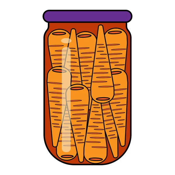 Canned Carrots Jar Vector Illustration — Free Stock Photo