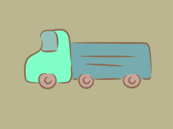 Вантажівка Кольорова Векторна Ілюстрація — стоковий вектор