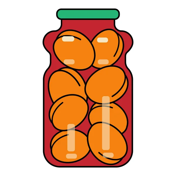 Aprikos Sylt Ett Glas Jar Vector Illustration — Gratis stockfoto