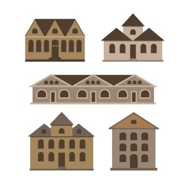 Binaların çeşitli. Vektör çizim