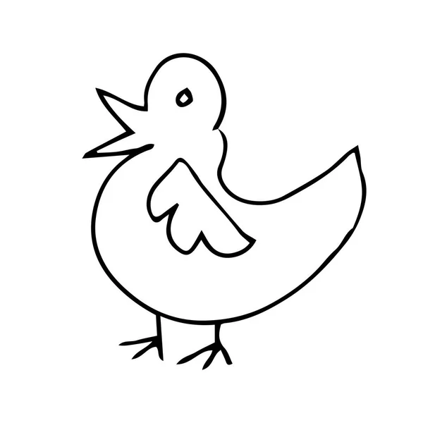 Bird Vector Illustration Handzeichnung — Stockvektor