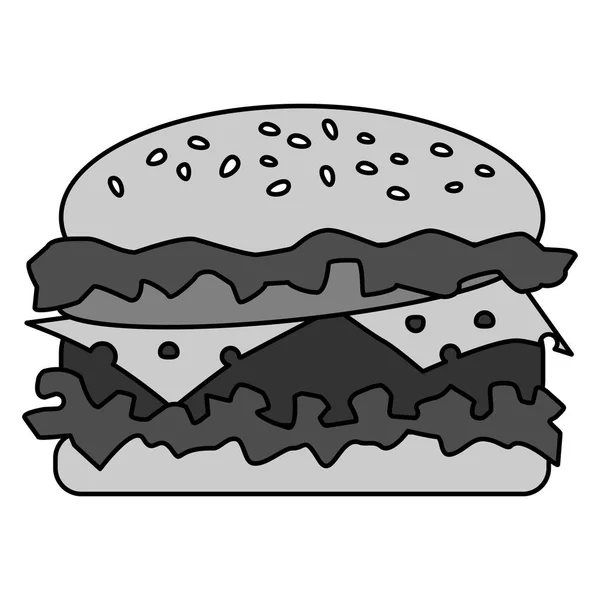 Hamburger Fast Makanan Ilustrasi Vektor - Stok Vektor