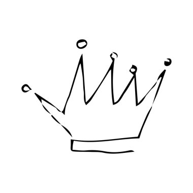 taç. vektör. el çizimi