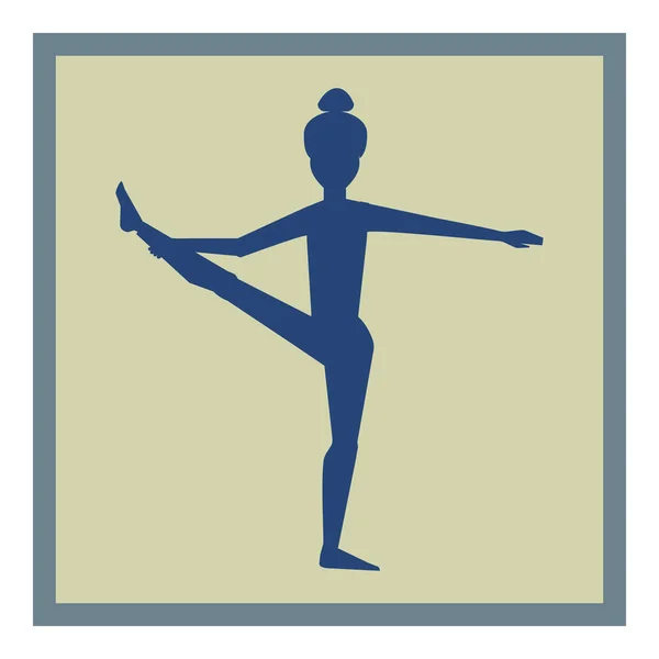 Yoga Pose Icon Ilutrare Vector — Vector de stoc