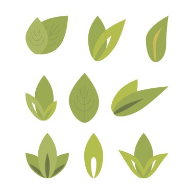 yeşillik Icon set. vektör çizim