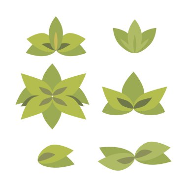 yeşillik Icon set. vektör çizim