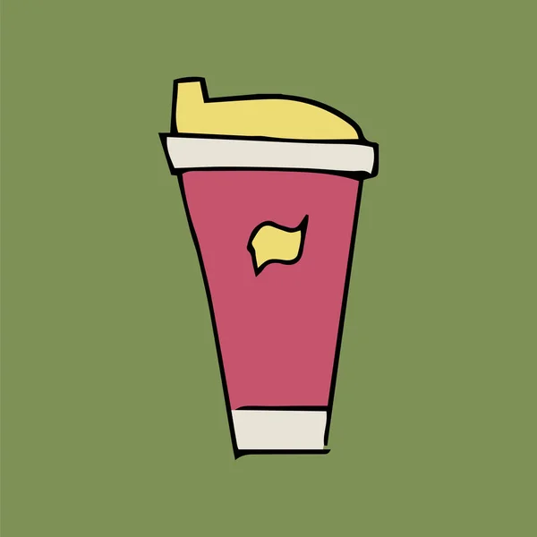 Fast Food Bicchiere Caffè Vettore — Vettoriale Stock