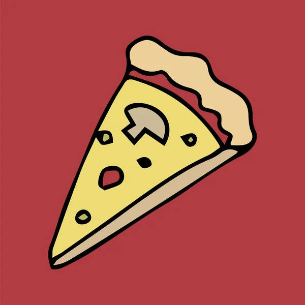 Pizza Bit Vektorillustration — Stock vektor