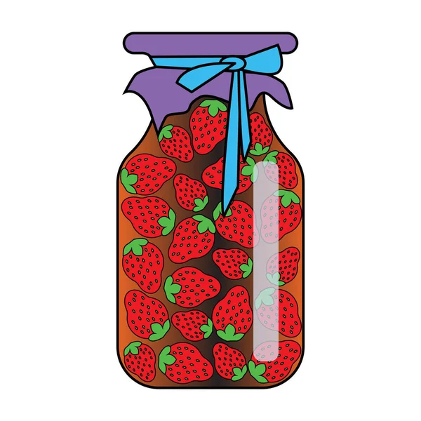 Confiture Fraises Illustration Vectorielle — Image vectorielle