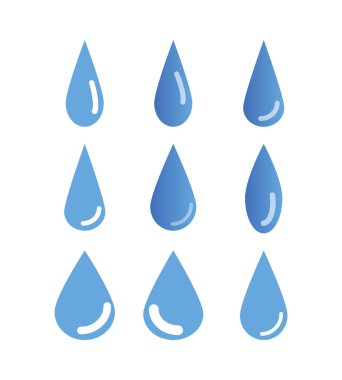 su kümesi bırakır. vektör çizim