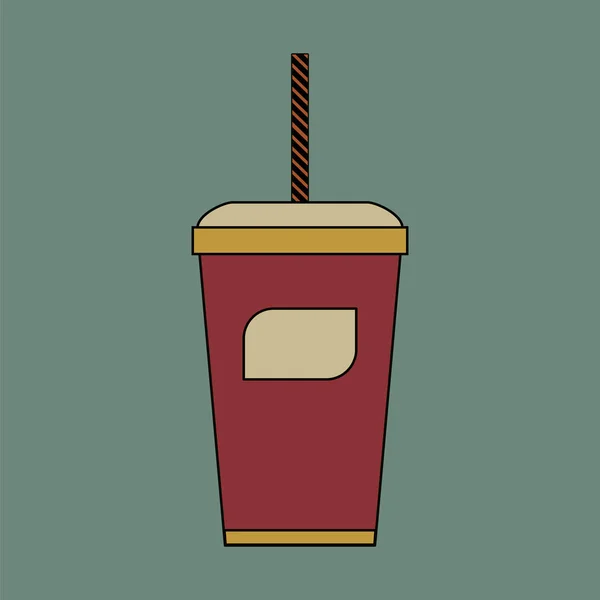 Vaso Agua Soda Ilustración Vectorial — Vector de stock