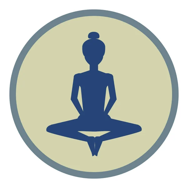 Yoga Pose Icon Illustration Des Vecteurs — Image vectorielle