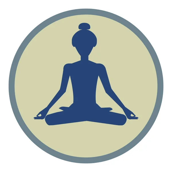 Yoga Pose Icon Ilutrare Vector — Vector de stoc