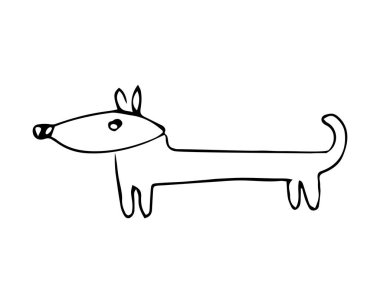 köpek. vektör. el çizimi