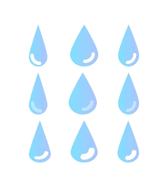 水滴设置 向量例证 — 图库矢量图片