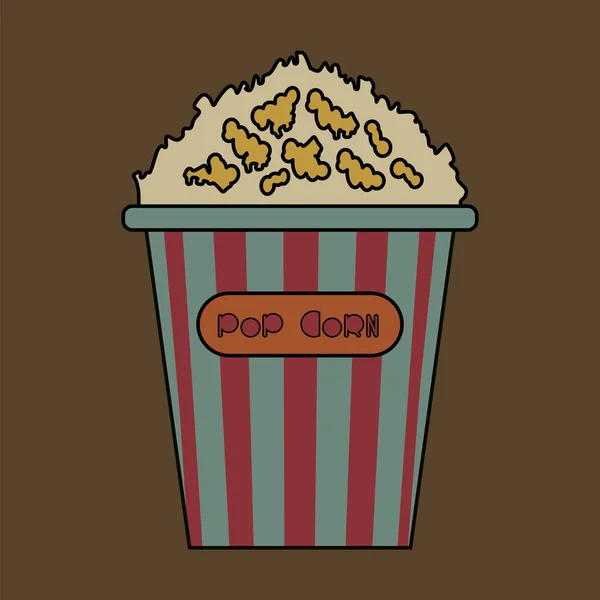 Popcorn Fast Makanan Ilustrasi Vektor — Foto Stok Gratis