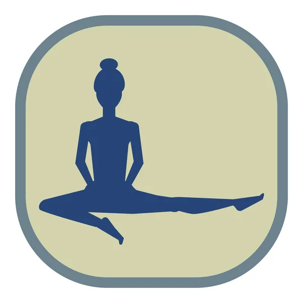 Yoga Pose Icon Ilutrare Vector — Vector de stoc