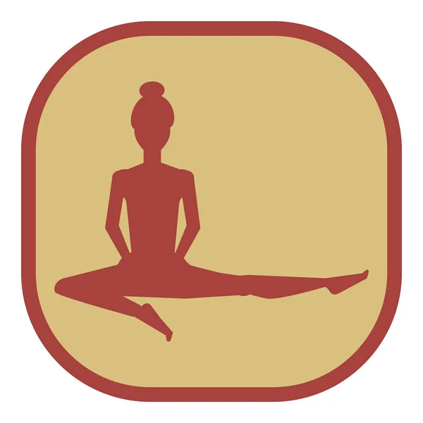 Yoga Pose Icon Ilutrare Vector — Vector de stoc