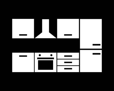 Mutfak mobilya. vektör çizim