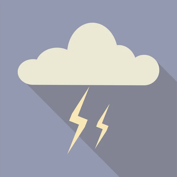 Thundercloud Plat Umbre Vector — Vector de stoc