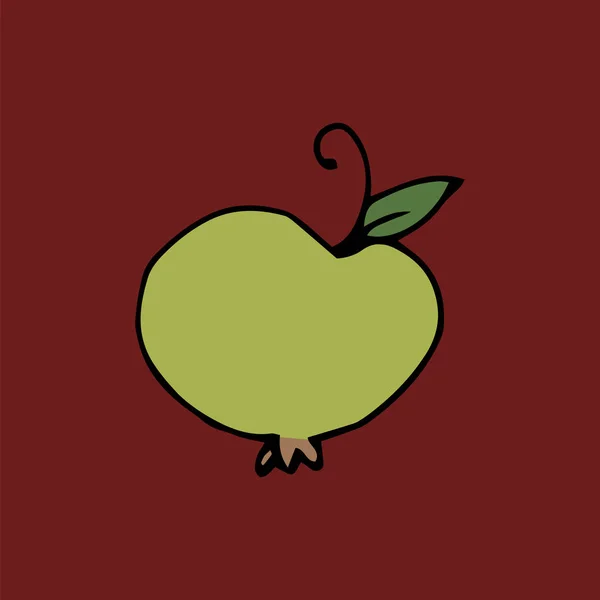 Ikonę Apple Ilustracja Wektorowa Rysowane Ręcznie — Wektor stockowy