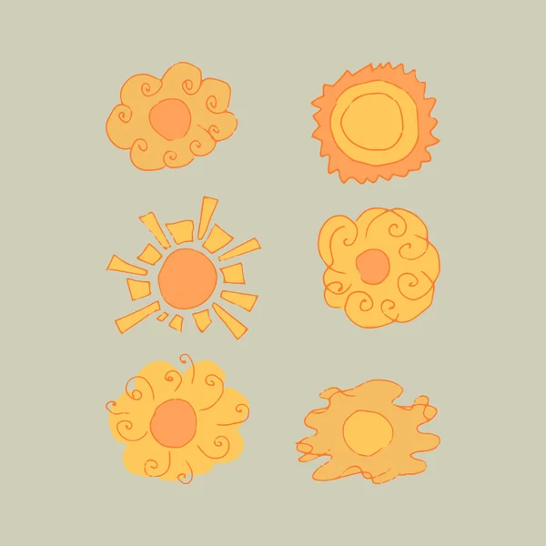 Puesta de sol. ilustración vectorial dibujada a mano — Vector de stock