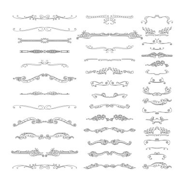 metin sınırlayıcı kümesi. Beyaz arka plan üzerinde vektör çizim