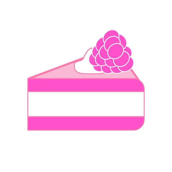 ケーキの作品 白の背景にベクトル画像 — ストックベクタ