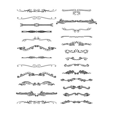 metin sınırlayıcı kümesi. Beyaz arka plan üzerinde vektör çizim