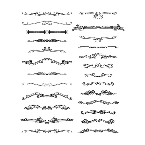 Serie Delimitatori Testo Illustrazione Vettoriale Sfondo Bianco — Vettoriale Stock