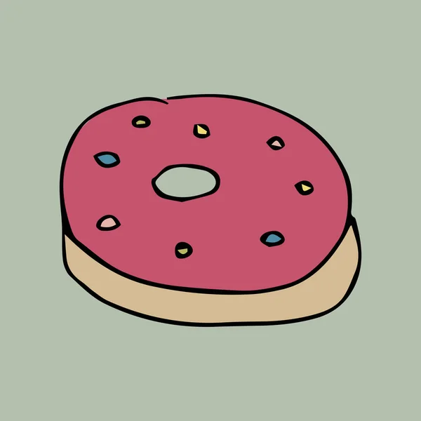 Donut Fast Comida Vector — Vector de stock