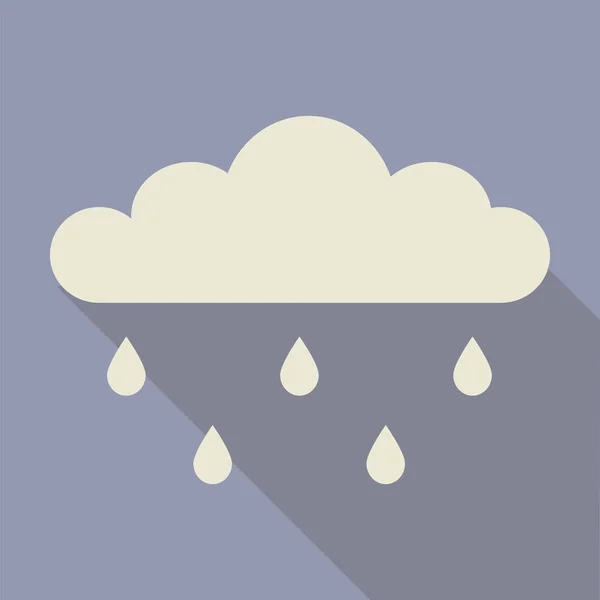 Σύννεφο Βροχή Επίπεδη Σκιές Διάνυσμα — Διανυσματικό Αρχείο