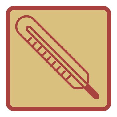 Termometre simgesi. Vektör illüstrasyonu