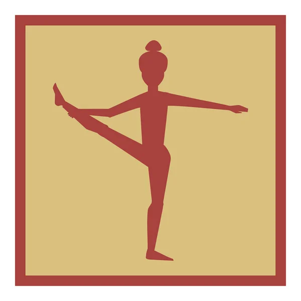 Yoga Pose Icona Illustrazione Del Vettore — Vettoriale Stock
