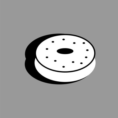 Poğaça kek. vektör simgesi