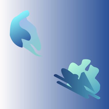 Soyut mavi eğimli arkaplan. Vektör İllüstrasyonu