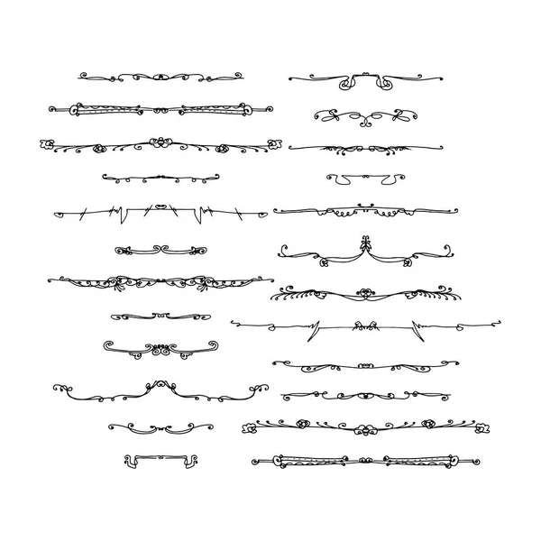 Набір Розділювачів Тексту Векторна Ілюстрація Білому Тлі — стоковий вектор